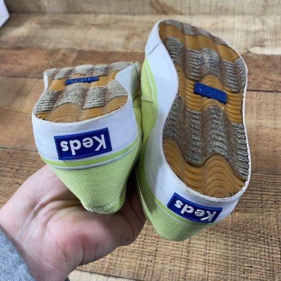 Keds Lime Green Canvas Casual Fashion Sneakers - Picture 9 of 9